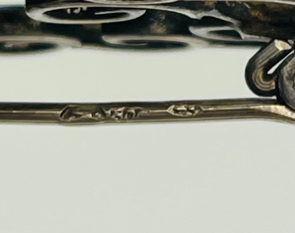 Jolie Broche Ancienne Argent 800 - Biche Et Son Faon - Début 1900
