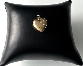 Beautiful heart pendant 925 silver gold-plated with glitter stones!