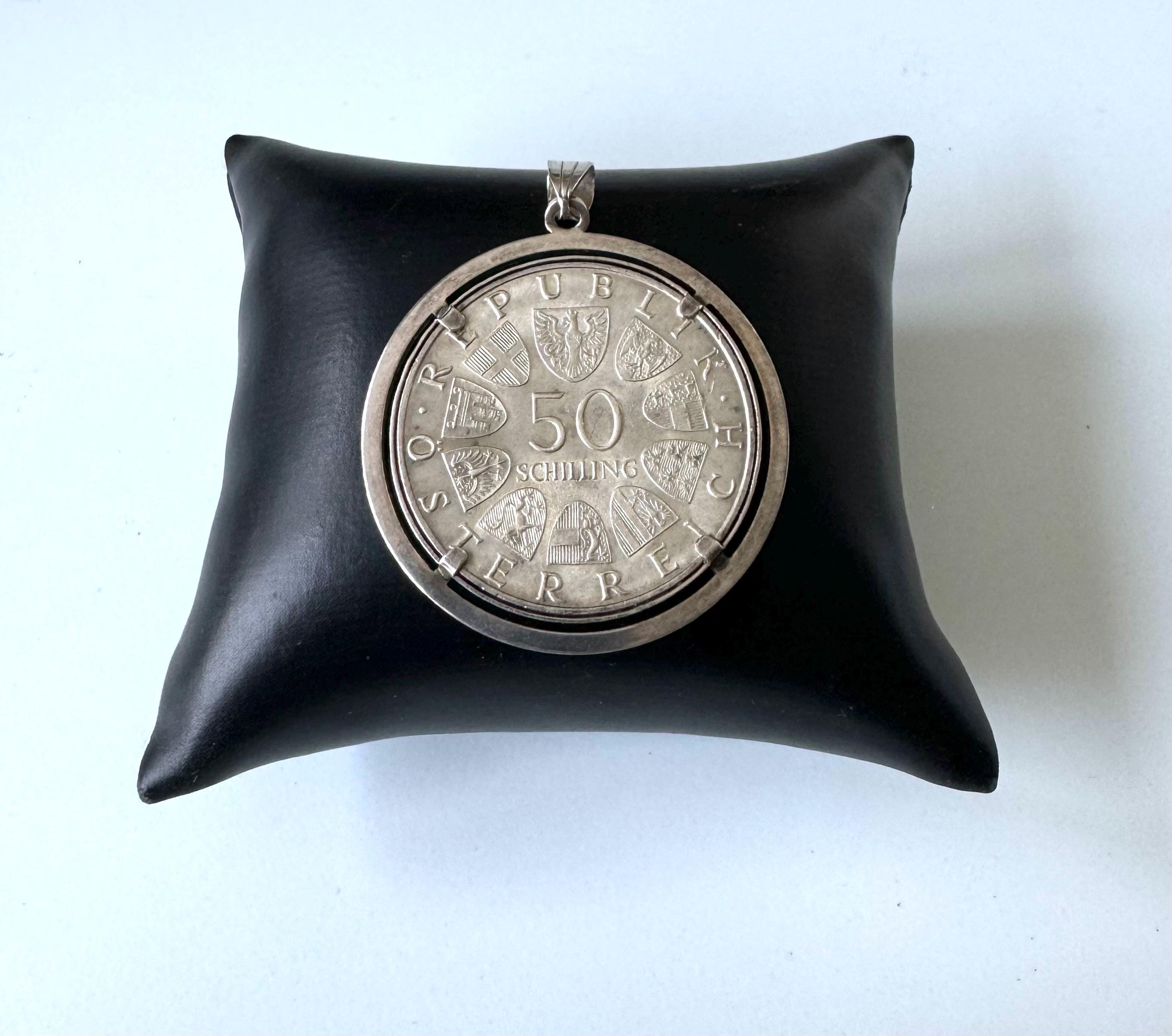 1969年 オーストリア マクシミリアン1世 アンティークシルバー 50