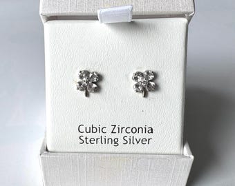 Orecchini A Perno In Argento Sterling 925 Con Zirconia Cubica - Ipoallergenici, Placcati Oro Rosa - Delicati Per Donne E Ragazze - 2