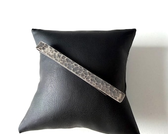 Antique tie clip, 800 silver with hammered finish, Art Deco design, men's jewelry!