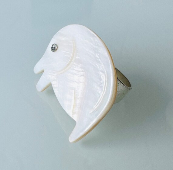 Einzigartiger Statement Ring mit Elefanten Perlmu… - image 4