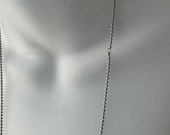 Viventy 925 silver chain ball link chain – 81 cm long!