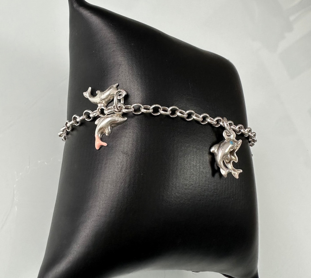 SilberDream viennagold 2 Spring fine 925 in argento Sterling delfini