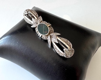 Ancienne Broche En Argent Poinçon 800 - Bijou Femme Vintage - Occasion