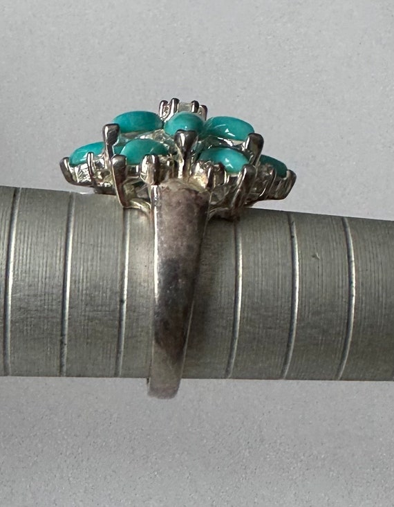 Imposanter 925 Silber Ring: Einzigartiges Blumend… - image 10