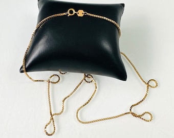 Americ gold plated necklace mid-century 70 cm long!