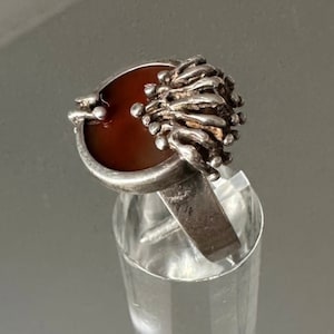Designer Ring 835 GS Görlitz Silver Jewelry Modernist Brutalist