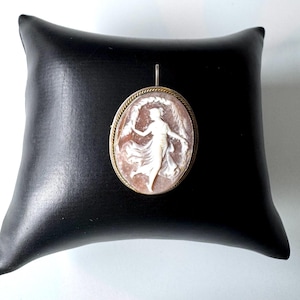 Antique pendant & brooch shell cameo 800 silver Art Nouveau!