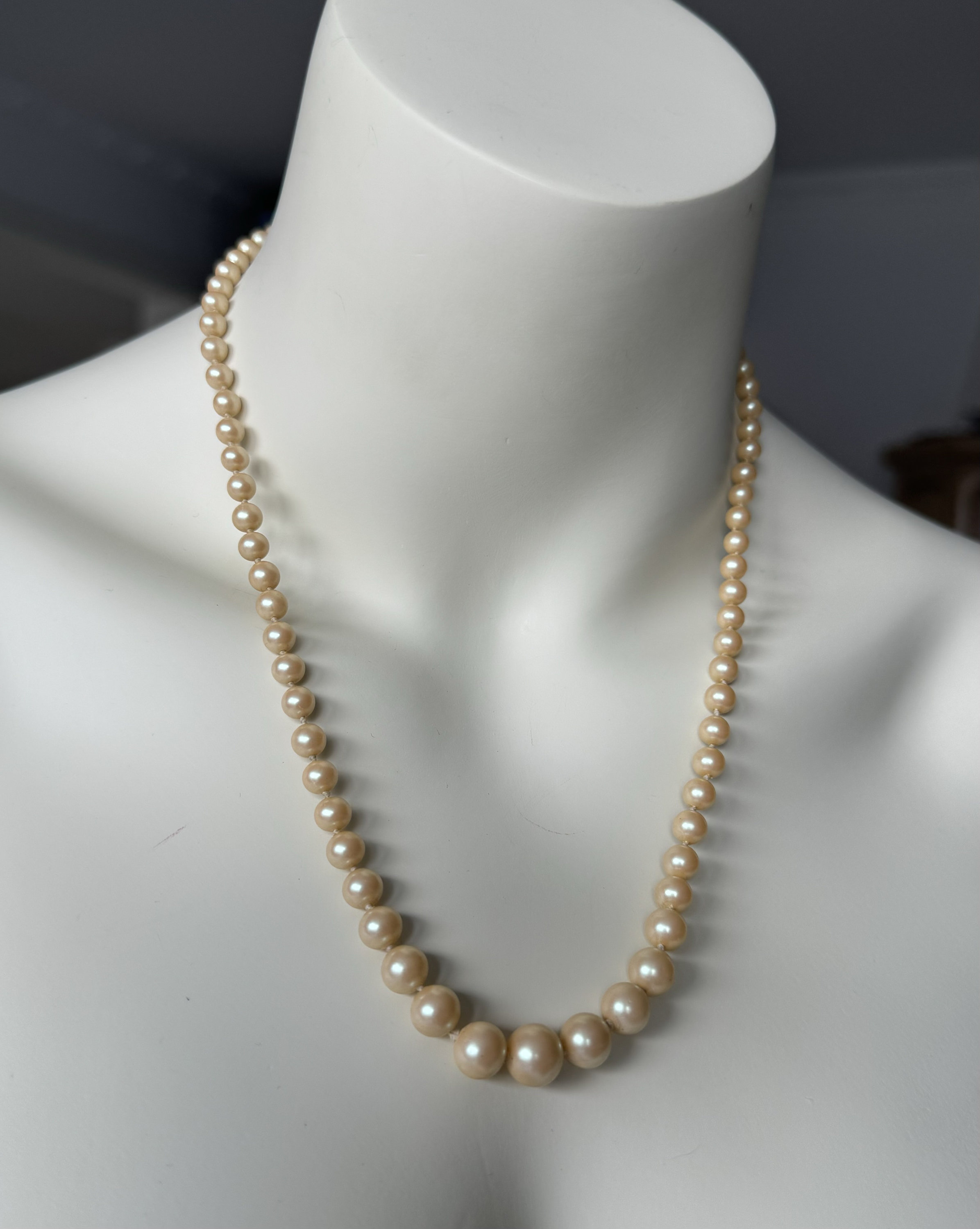 Collier Fantaisie Perles Style Art Déco - Vintage, Occasion, Bijou Ancien Français