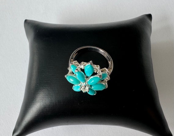 Imposanter 925 Silber Ring: Einzigartiges Blumend… - image 6