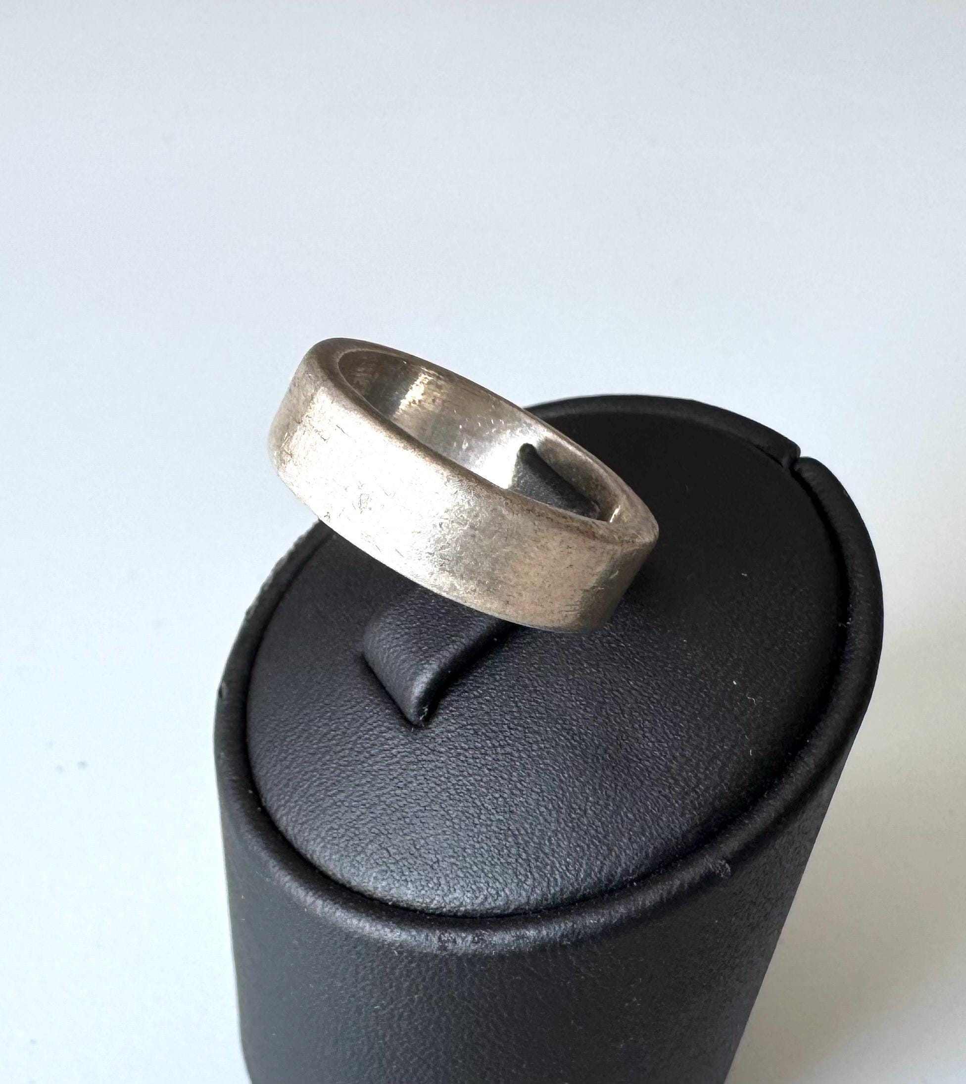 Bague Argent Massif 835 Avec Pierres - Taille 57, Vintage, à Définir