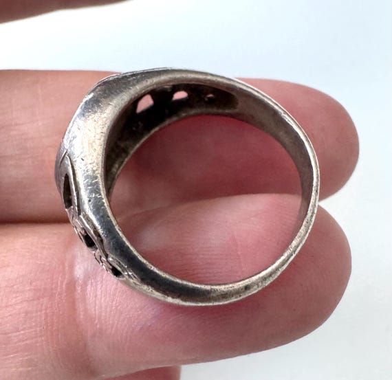 Solid 925 silver ring with pentagram and Celtic k… - image 9