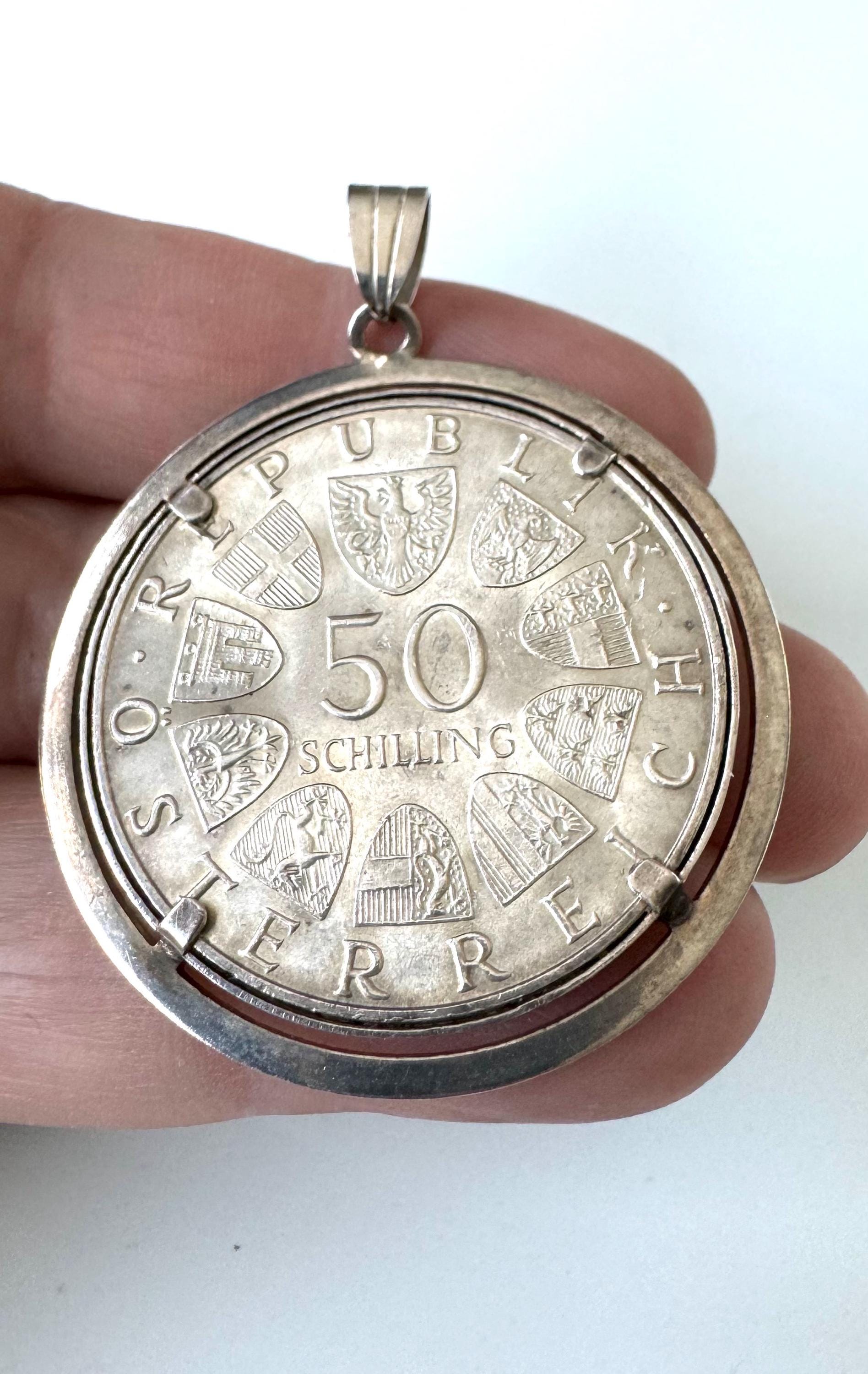 オーストリア マクシミリアン1世 50シリング 銀貨 1969年 1969年