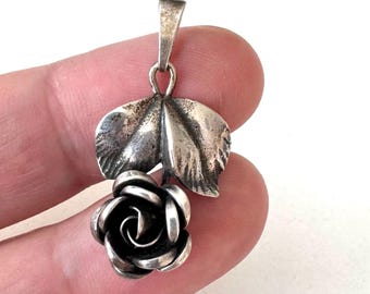 925 Silver Pendant Rose Art Nouveau TEKA Theodor Klotz! - Etsy