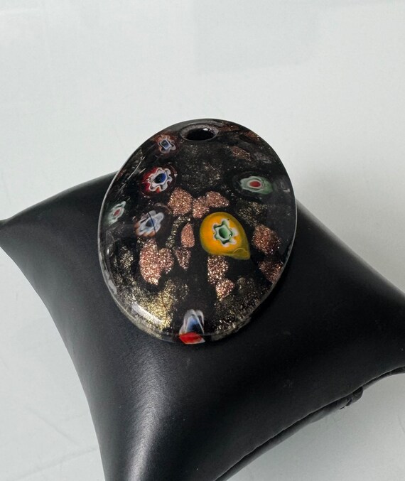 Large Murano glass pendant with bronze flakes! - image 7