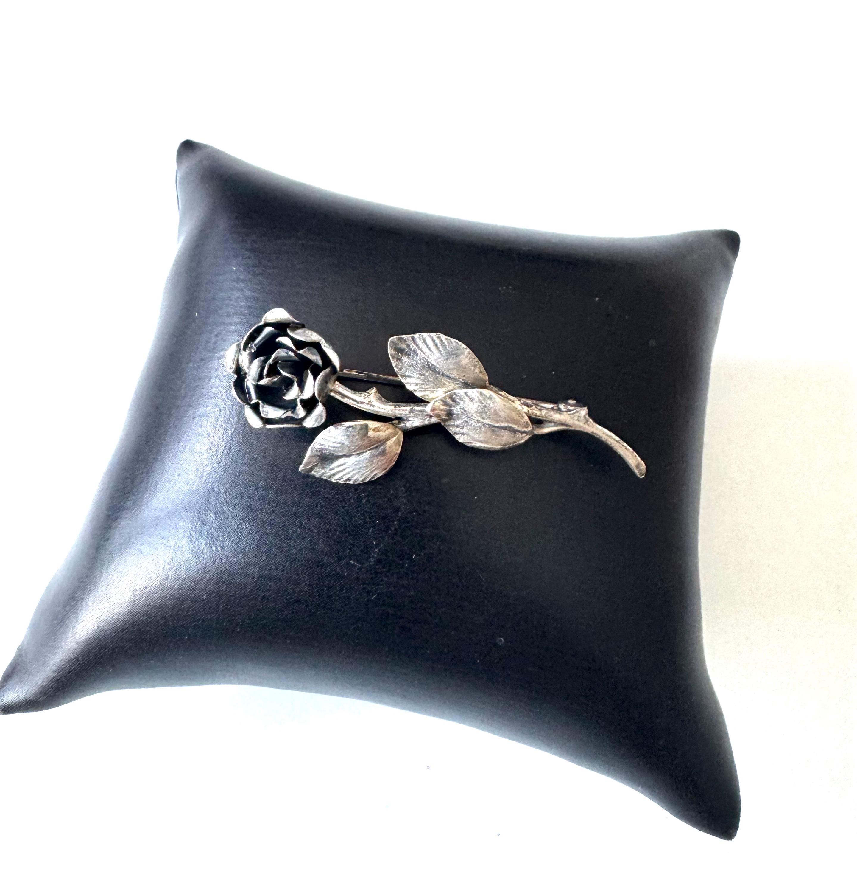 835 Silver Brooch Flower TEKA - Theodor Klotz Rose Brooch! - Etsy