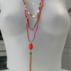 Necklace costume jewelry vintage 70&#39;s hippie boho style!