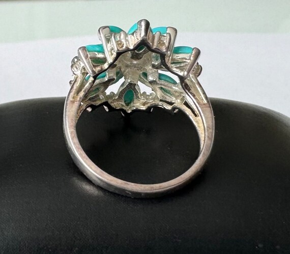 Imposanter 925 Silber Ring: Einzigartiges Blumend… - image 7
