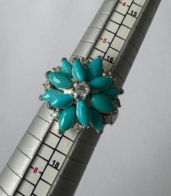 Imposanter 925 Silber Ring: Einzigartiges Blumend… - image 8