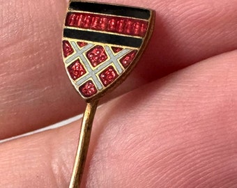 Broche de lapela antigo em esmalte dourado, joia vintage!
