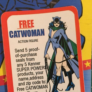 Catwoman Offer Sticker, Custom Kenner Super Powers