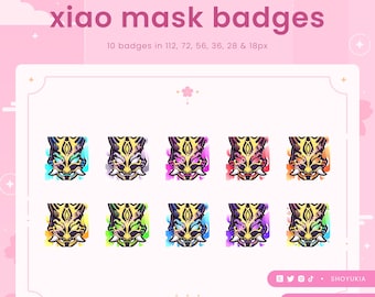Xiao Mask  Twitch Sub Badges | Bit Badges & Channel Points for Discord