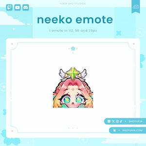 Star Guardian Neeko Peek Twitch Emote | Cute LoL Emote Pack for Streamers, YouTube, Discord, Tiktok