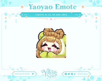Yaoyao Comfy Emote for Twitch/Discord/Youtube |  Custom Twitch Emotes | Twitch Emote | Discord Emote | Discord Stickers | Stream Emotes