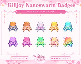 Killjoy Nanoswarm Sub Badges for Twitch/YouTube/Discord | Bit Badges | Twitch Sub Badges | Subscriber Badges | Discord Roles | Stream Badges
