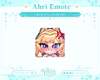 Ahri Angry Emote for Twitch/Discord/Youtube |  Custom Twitch Emotes | Discord Emotes  | Discord Stickers | Stream Emotes | Emote Pack