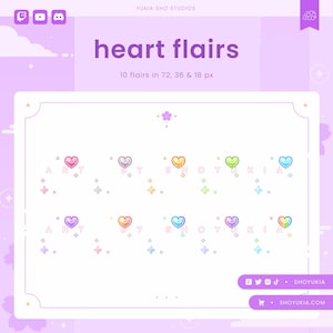 Twitch Badge Flair : Heart  | Tiered Sub Icons for Streamers