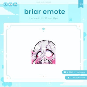 Briar Shy Twitch Emote | Cute LoL Emote Pack for Streamers, YouTube, Discord, Tiktok