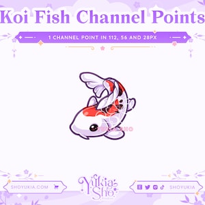 Points de chaîne Koi Fish pour Twitch | Icône de point de canal Twitch | Émotes Twitch | Diffusez des émoticônes | Discorde | Échanger des points de chaîne