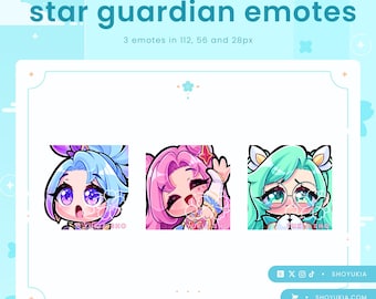 Twitch Emote Pack : Star Guardian (Set 3) | LoL Emotes for Discord, YouTube & TikTok