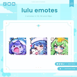 Lulu Twitch Emote Pack | Cute LoL Emotes for Streamers, YouTube, Discord, Tiktok