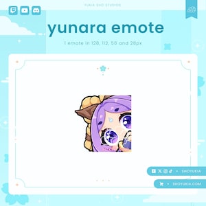 Yunara Lurk Twitch Emote | Cute LoL Emote Pack for Streamers, YouTube, Discord, Tiktok