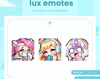 Twitch Emote Pack : Lux  | LoL Emotes for Discord, YouTube & TikTok