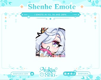 Shenhe Sip Emote for Twitch/Discord/YouTube |  Custom Twitch Emotes | Gaming | Streaming | Discord Stickers | Stream Emotes