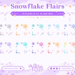 Snowflake Twitch Sub Badge Flair | Bit Badges | Twitch Sub Badges | Twitch Flair | Badge Flair | Badge Flair Twitch | Cute Sub Badges