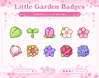 Little Garden Sub Badges for Twitch/YouTube/Discord | Bit Badges | Twitch Sub Badges | Subscriber Badges | Discord Roles Twitch Badge