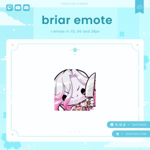 Briar Knife Twitch Emote | Cute LoL Emote Pack for Streamers, YouTube, Discord, Tiktok