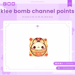 Twitch Channel Point Icon : Genshin Klee Bunny Bomb  | Streamer Emotes, Sub Badges for Discord & YouTube