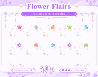 Flower Twitch Sub Badge Flair | Bit Badges | Twitch Sub Badges | Twitch Flair | Badge Flair | Badge Flair Twitch | Cute Sub Badges