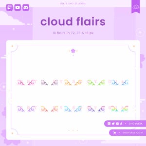 Twitch Badge Flair : Cloud  | Tiered Sub Icons for Streamers