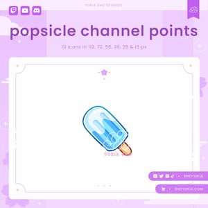 Twitch Channel Point Icon : Popsicle  (Blue) | Streamer Emotes, Sub Badges for Discord & YouTube