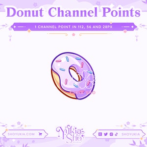 Donut Channel Points for Twitch | Twitch Channel Point Icon | Twitch Emotes | Stream Emotes |  Discord |  Channel Points Redeem | Dessert