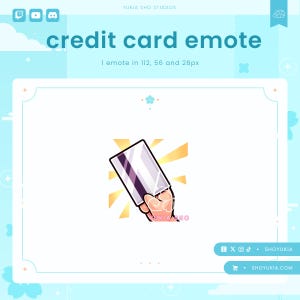 Credit Card Twitch Emote (Tanned) | Cute Stream Emotes for YouTube, Discord & PNGTuber VTuber Assets