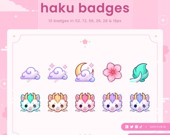 Twitch Sub Badges : River Spirit Dragon  | Bit Badges, Channel Point Icons for Discord & YouTube