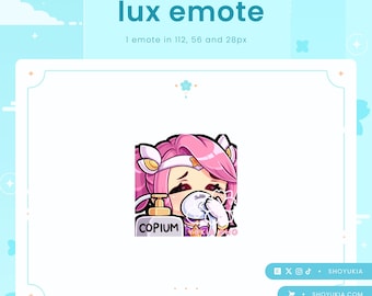 Twitch Emote: Lux Copium  | LoL Emote Pack for Discord, YouTube & TikTok